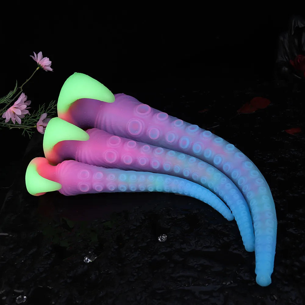 1pc Silicone Tentacle Anal Plug Butt Plug Luminous Anal Sex Toys for Women Men Prostate Vaginal Training Adult Sex Toys & Games