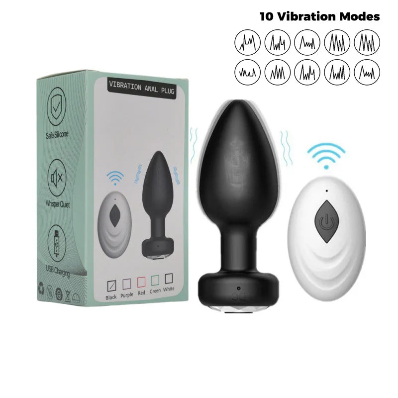 1 pc 10 Frequency Anal Vibrator, Wireless Remote Butt Plug, Adult Toys, Sex Toys, Sexy Toys, Adult Masturbation Products