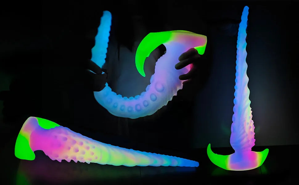 1pc Silicone Tentacle Anal Plug Butt Plug Luminous Anal Sex Toys for Women Men Prostate Vaginal Training Adult Sex Toys & Games