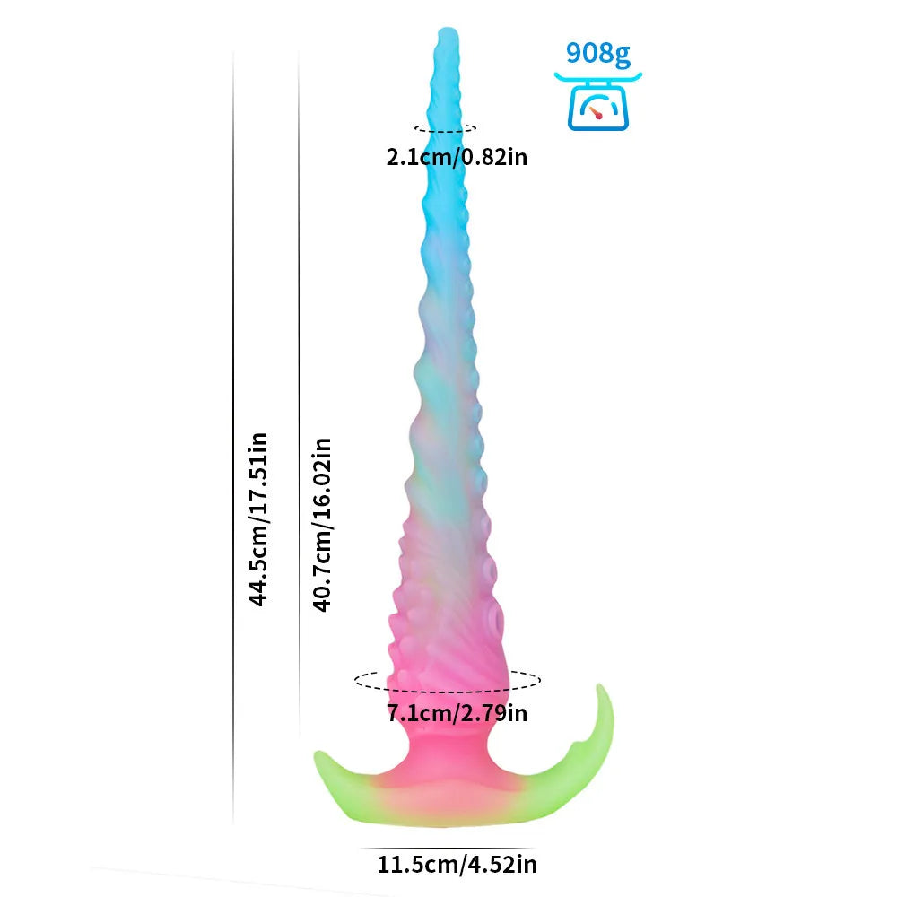 1pc Silicone Tentacle Anal Plug Butt Plug Luminous Anal Sex Toys for Women Men Prostate Vaginal Training Adult Sex Toys & Games
