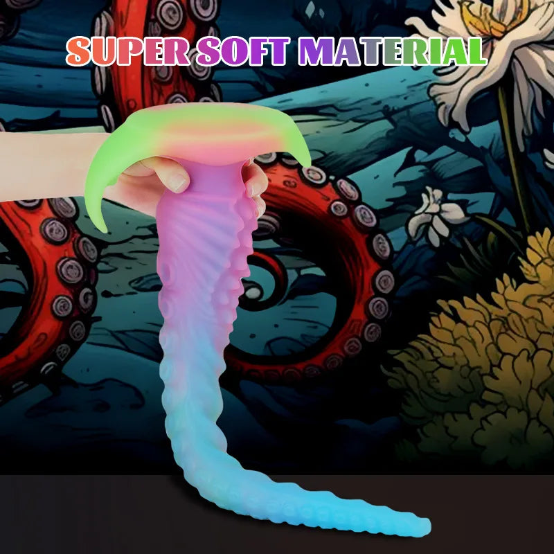 1pc Silicone Tentacle Anal Plug Butt Plug Luminous Anal Sex Toys for Women Men Prostate Vaginal Training Adult Sex Toys & Games