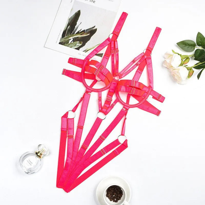Women's Wet Look Lingerie Extreme Hot Sexy Lingerie Sexy Nude Lingerie Ribbon Stitching Japanese Mature Women Sexy Standard 1PC