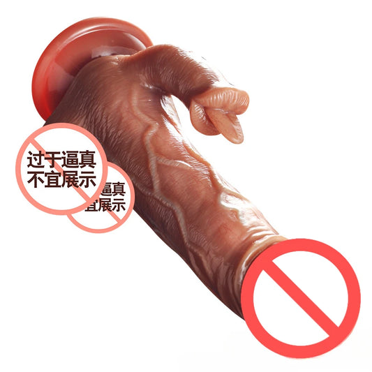 Big Realistic Dildo Vibrator Artificial Penis Telescopic Swing Remote Silicone Huge Dildos Vibrators for Women Blowjob Sex Adult