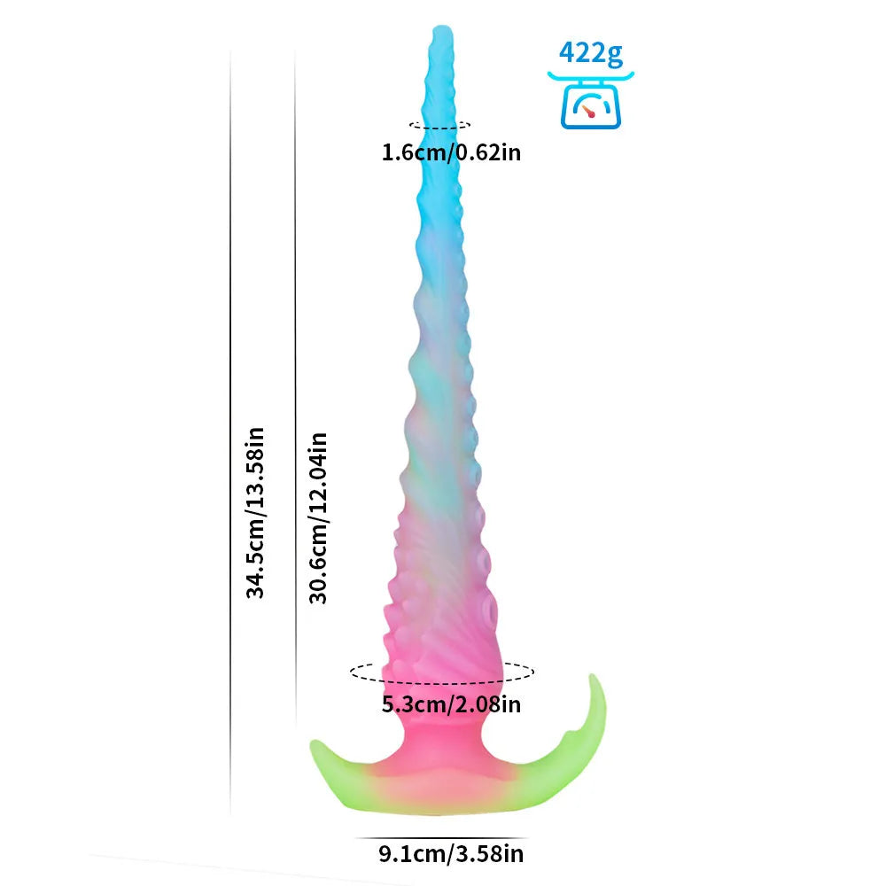 1pc Silicone Tentacle Anal Plug Butt Plug Luminous Anal Sex Toys for Women Men Prostate Vaginal Training Adult Sex Toys & Games