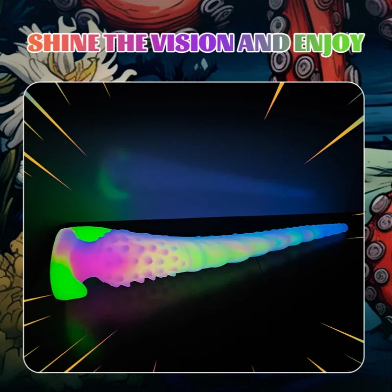 1pc Silicone Tentacle Anal Plug Butt Plug Luminous Anal Sex Toys for Women Men Prostate Vaginal Training Adult Sex Toys & Games